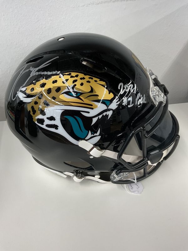 Trevor Lawrence Autographed Full-size Jaguars Helmet “2021 #1 Pick” Inscr.  Fanatics Authentic