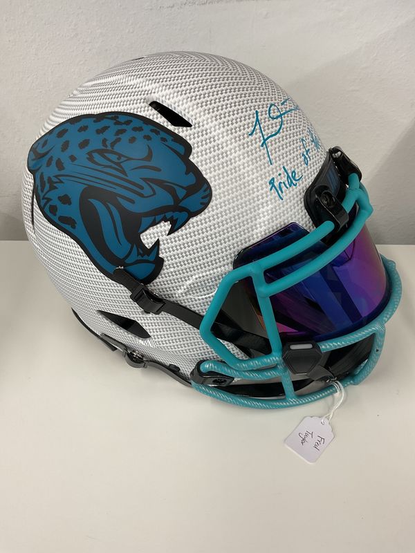 Fred Taylor Autographed Custom Jaguars Full-size Helmet “Pride Of The Jaguars” Inscr.
