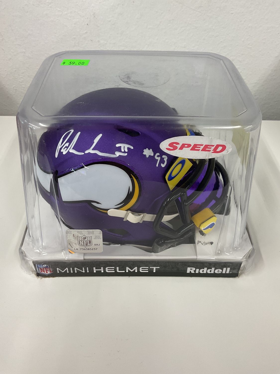 Patrick Jones Autographed Vikings Riddell Mini Helmet