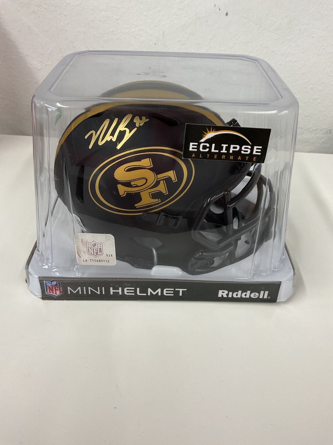 Nick Bosa Autographed Custom 49ers Riddell Mini Helmet
