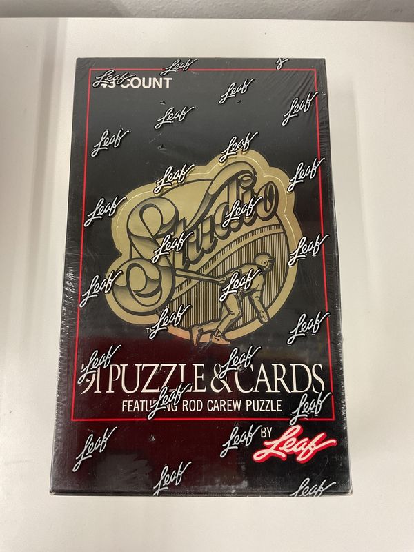 1991 LEAF Studio Baseball Rod Carew Puzzle and Cards 48 Pack Bx - Factory Sealed