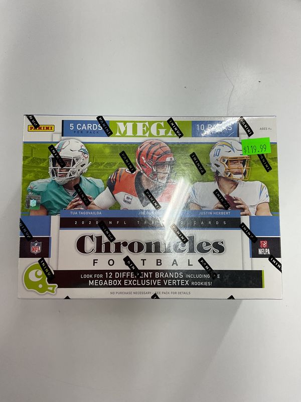 2020 Panini Chronicles NFL Football Mega Box - Burrow, Herbert, Love RC - Sealed