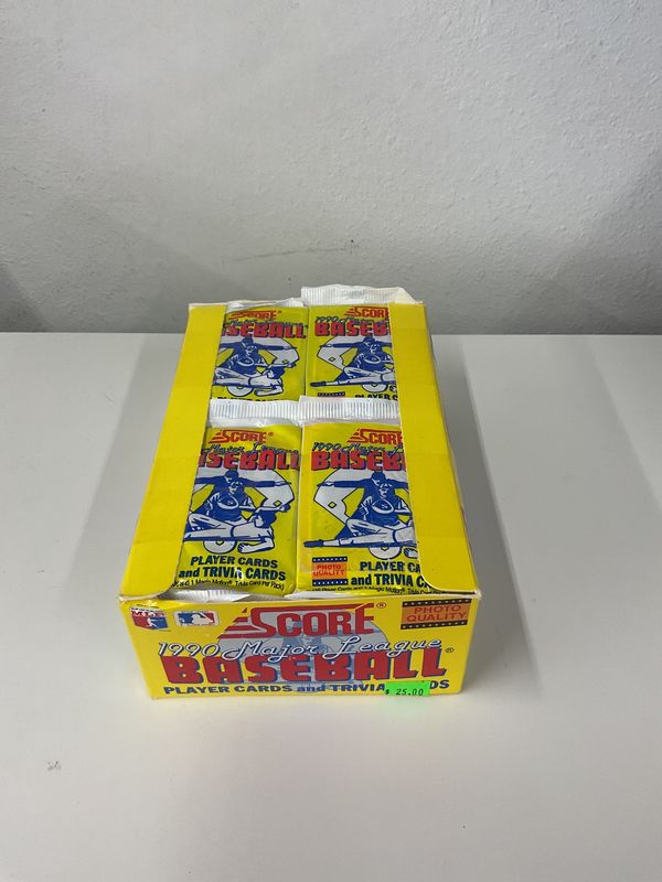 1990 Score Major League Baseball Sealed Pack Player Cards (13 Packs)