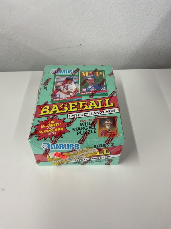 1991 Donruss Baseball Series 2 Wax Box 36 Packs FACTORY SEALED! Poss Griffey,Jr!