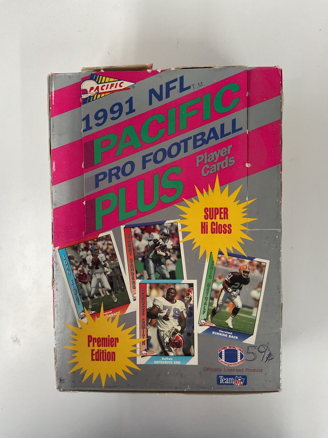 1991 PACIFIC PLUS FOOTBALL CARD WAX BOX 24 Packs