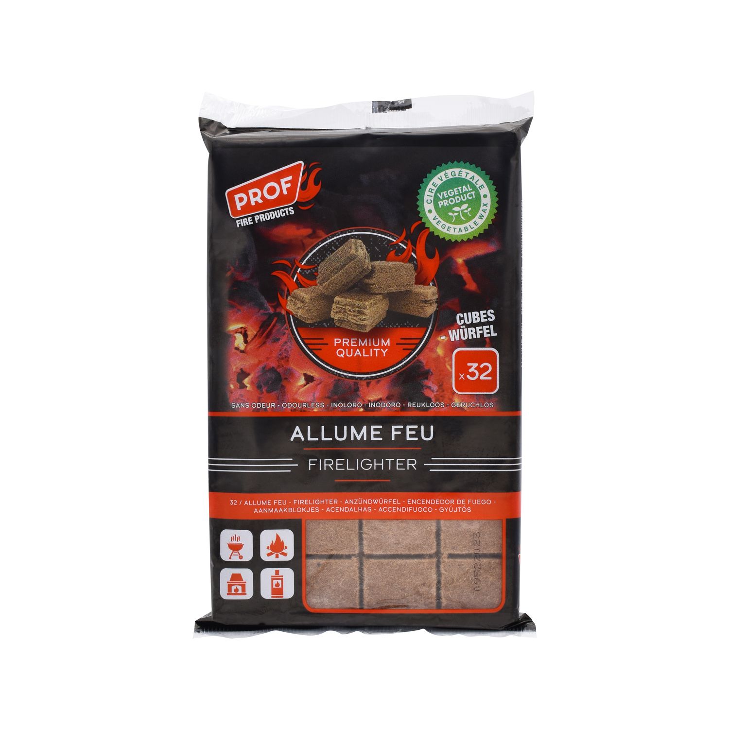 Wood Cubes Firelighter x32
