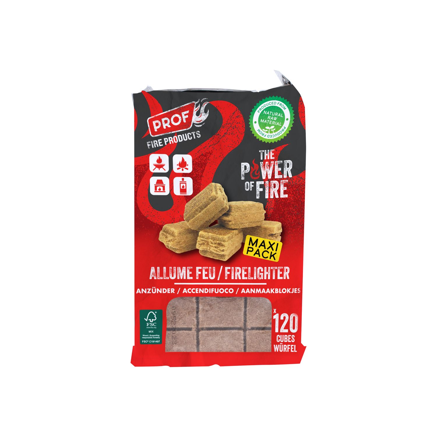 Wood Cubes Firelighter X120