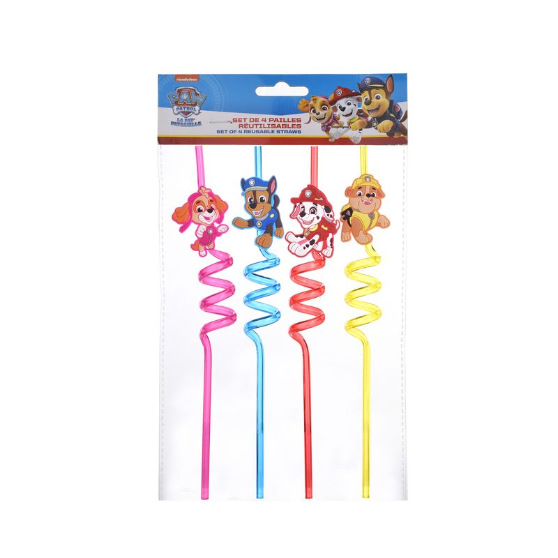 Paw Patrol 4er Set Strohhalme