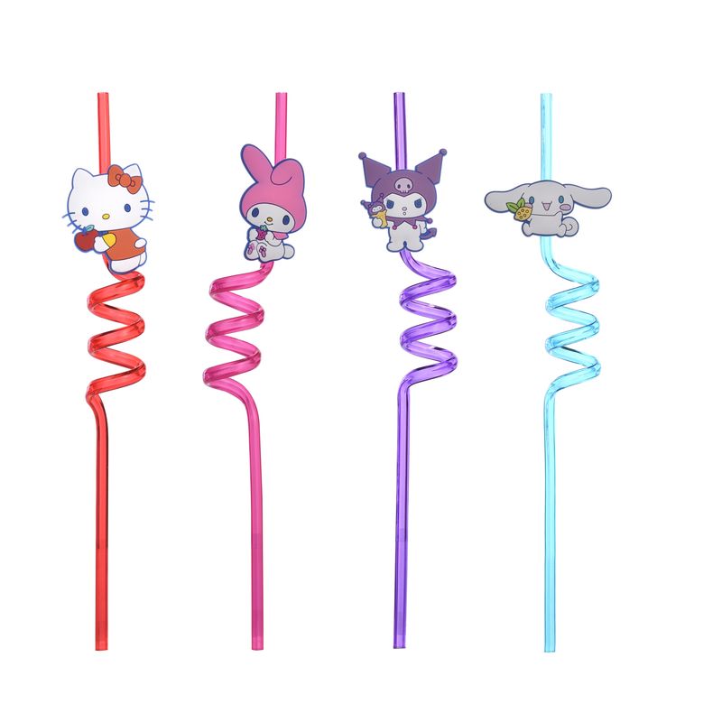 Hello Kitty &amp; friends 4er Set Strohhalme