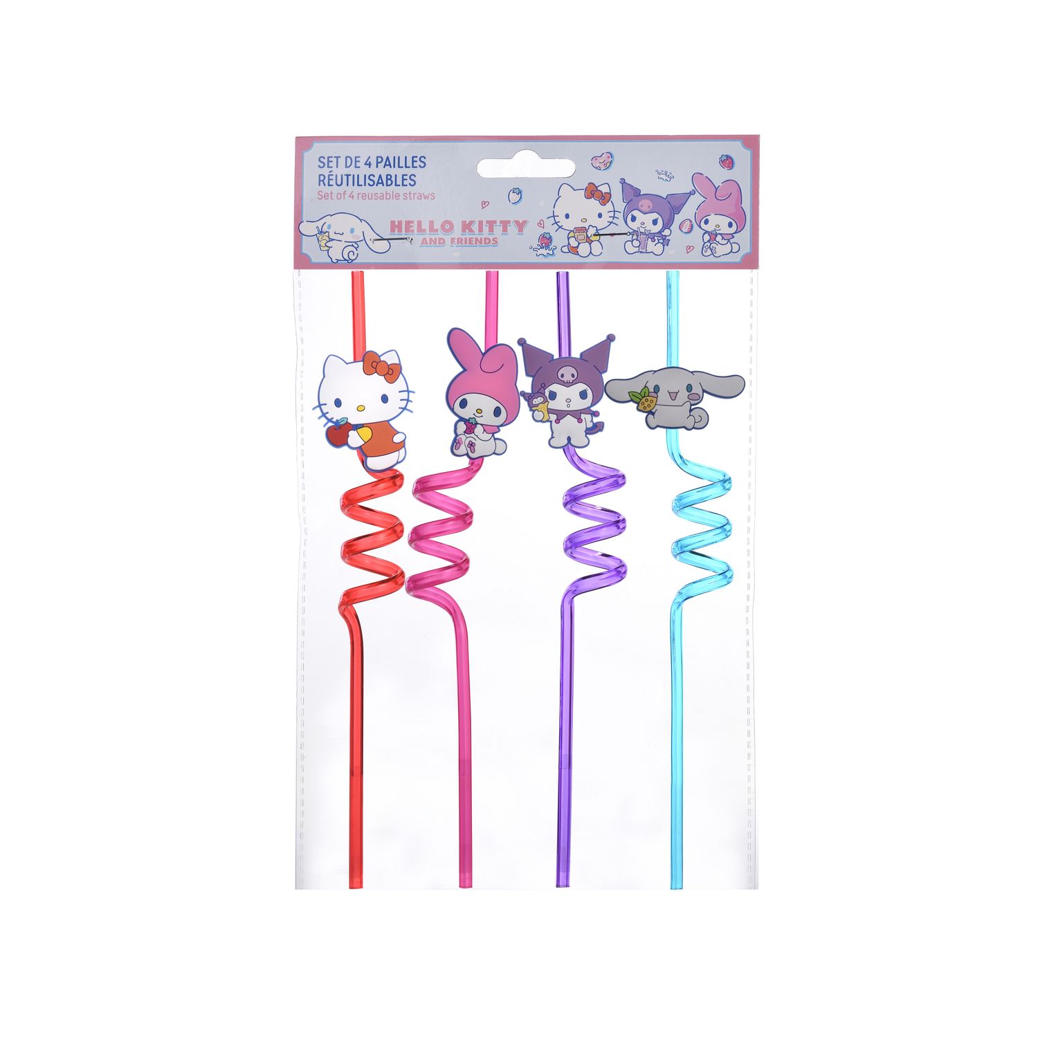 Hello Kitty &amp; friends 4er Set Strohhalme