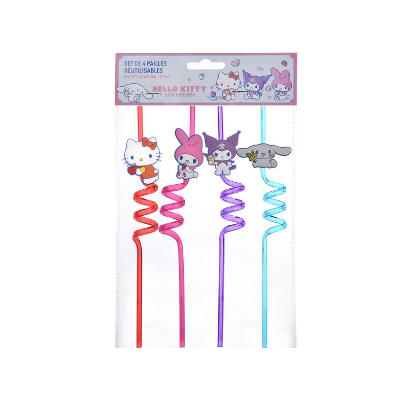 Hello Kitty &amp; friends 4er Set Strohhalme