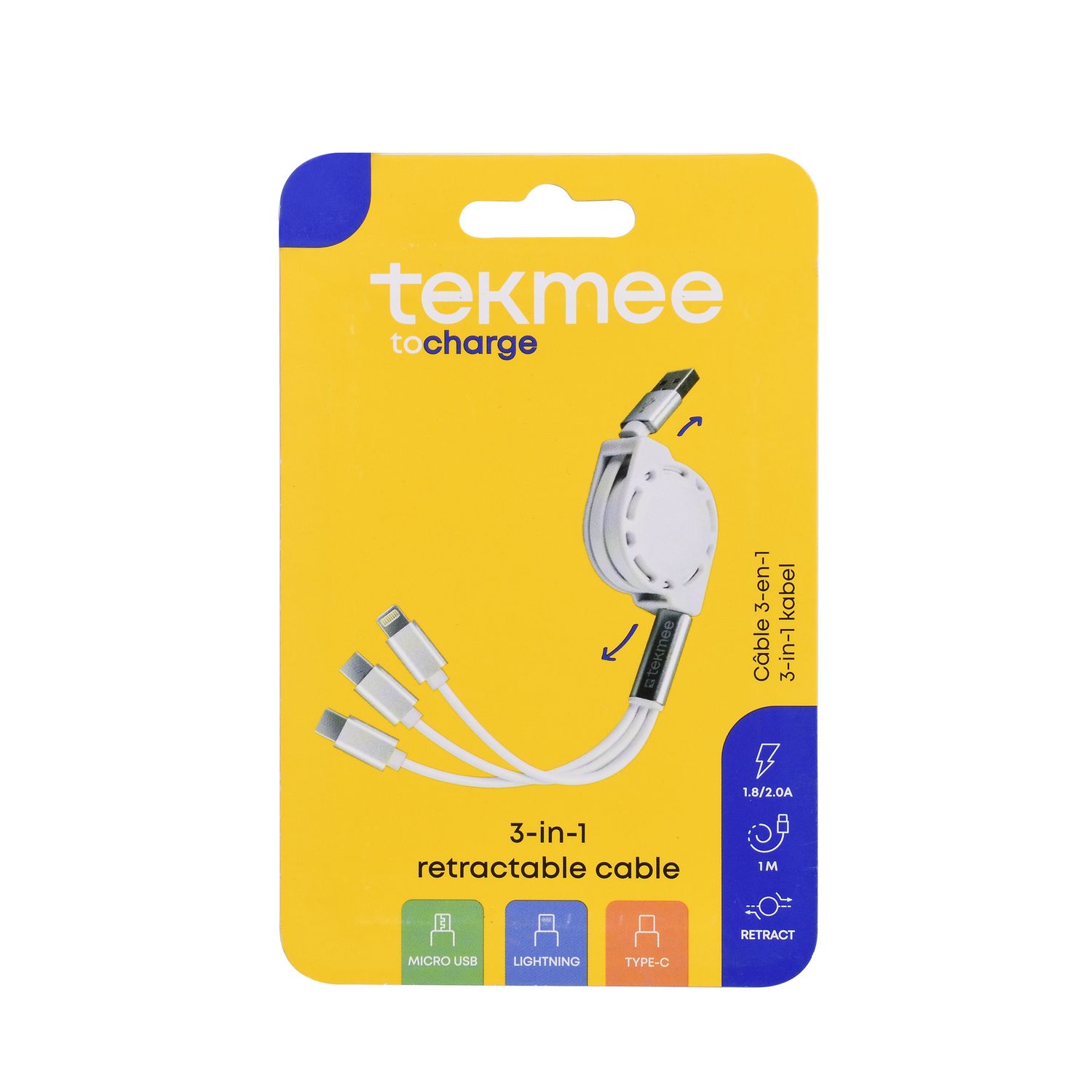RETRACTABLE TRIO CABLE