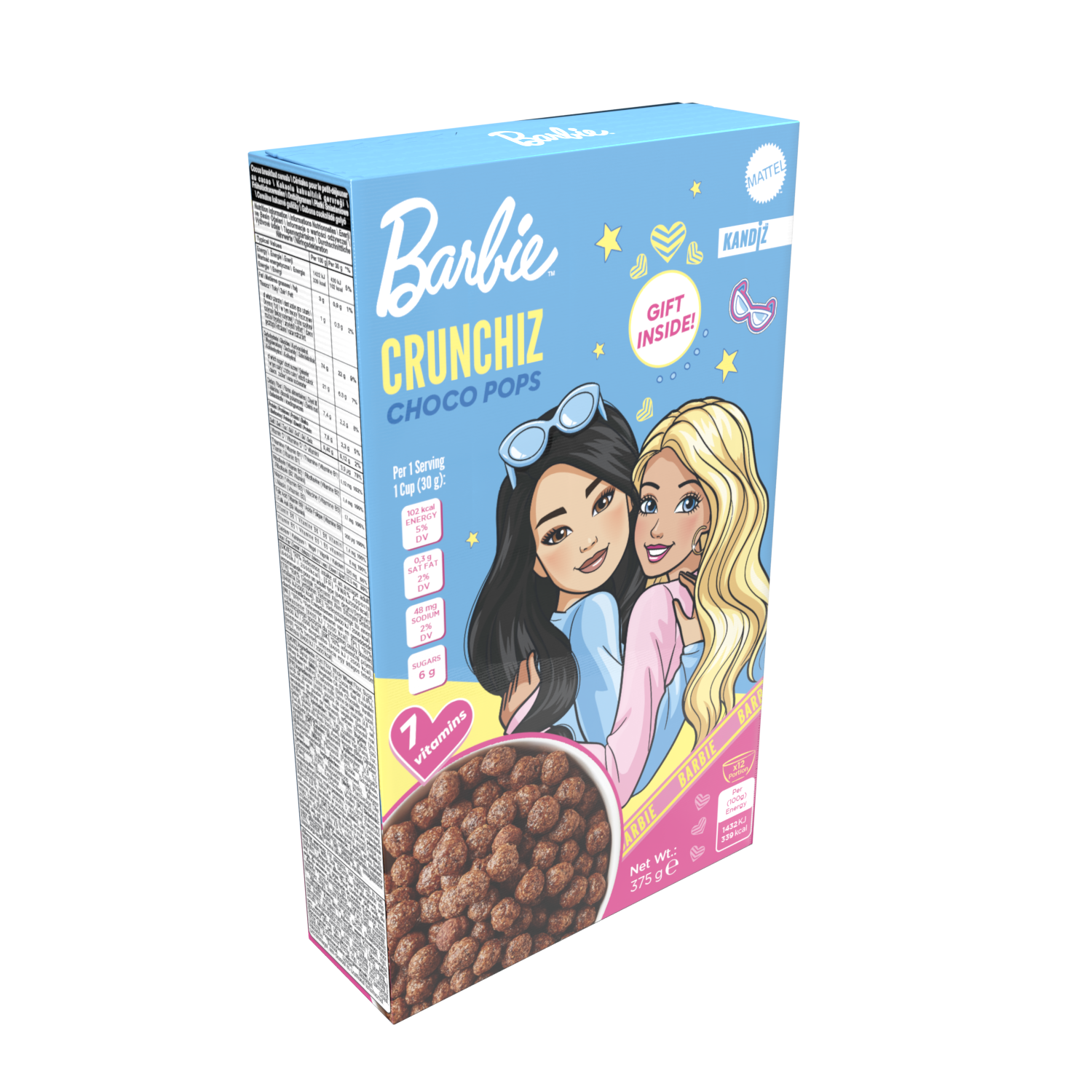 Barbie Crunchiz Choco Pops 375g