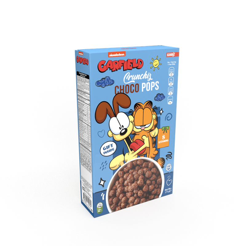 Garfield Crunchiz Choco Pops 375g