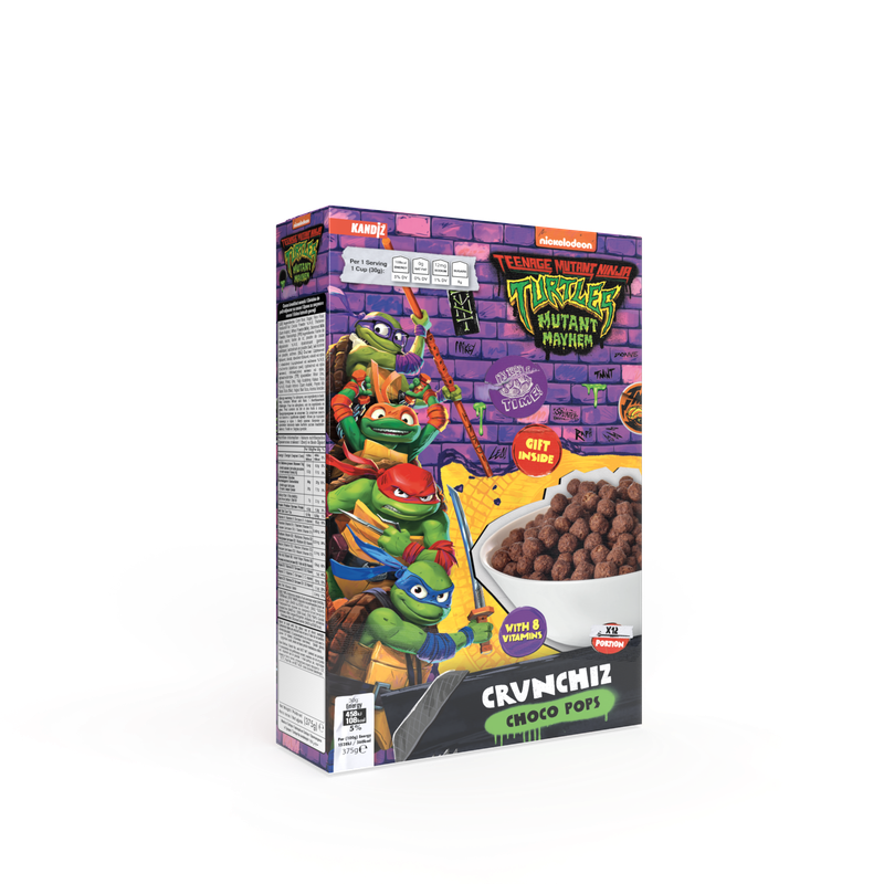 Turtels Crunchiz Choco Pops 375g