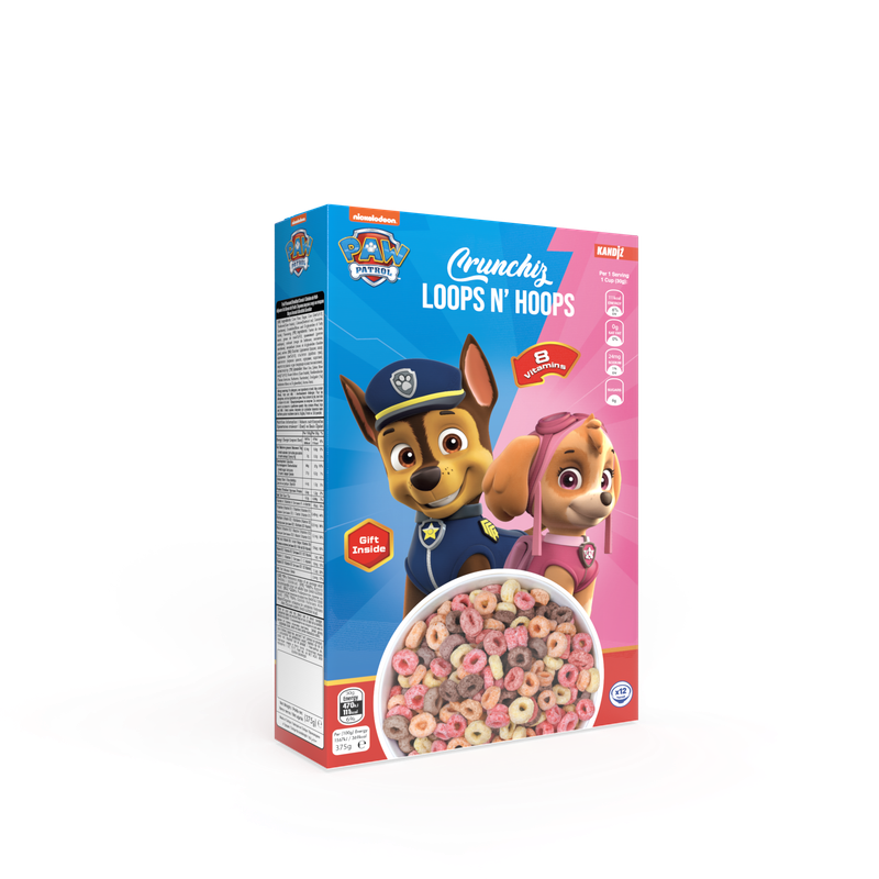Paw Patrol Crunchiz Loops N&#39; Hoops 375g