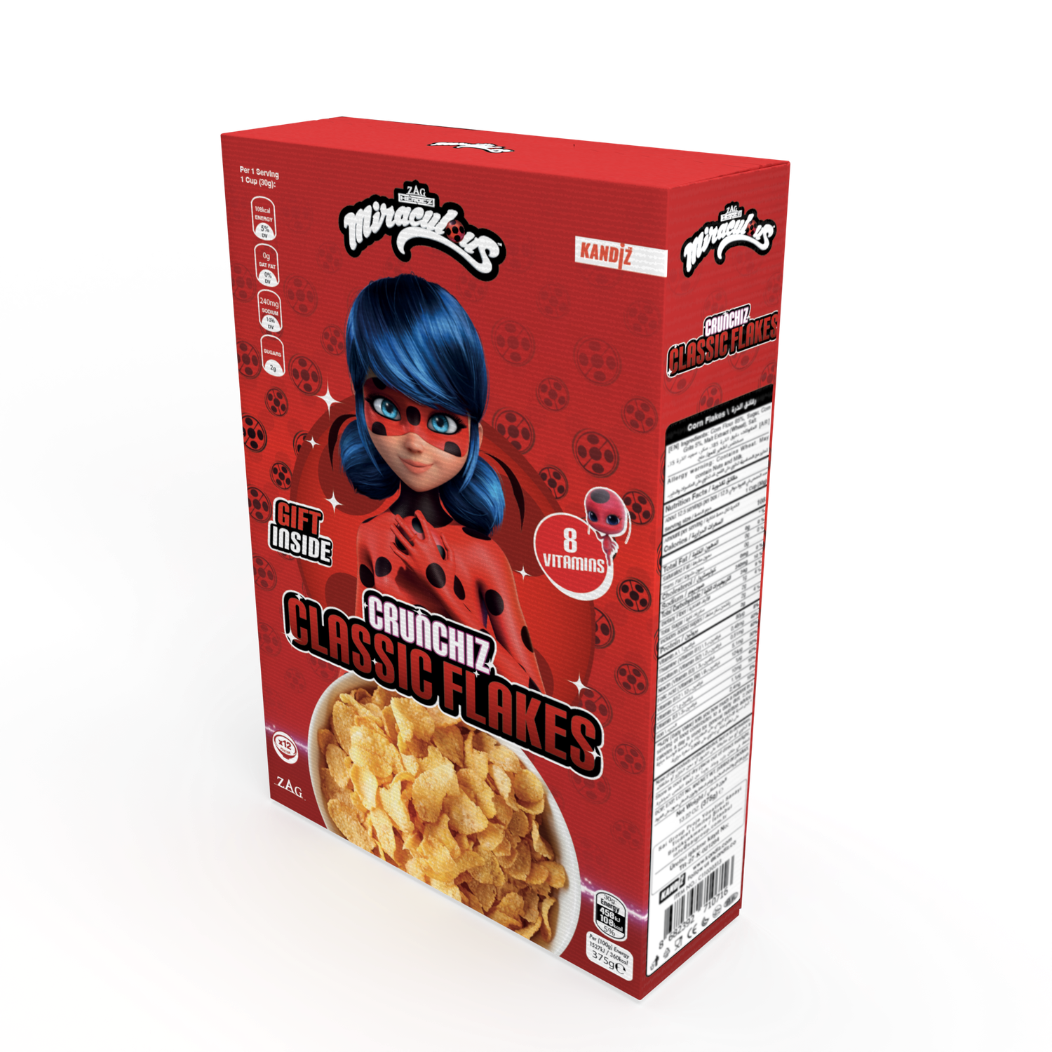 Miraculous Ladybug Crunchiz Classic Flakes 375g
