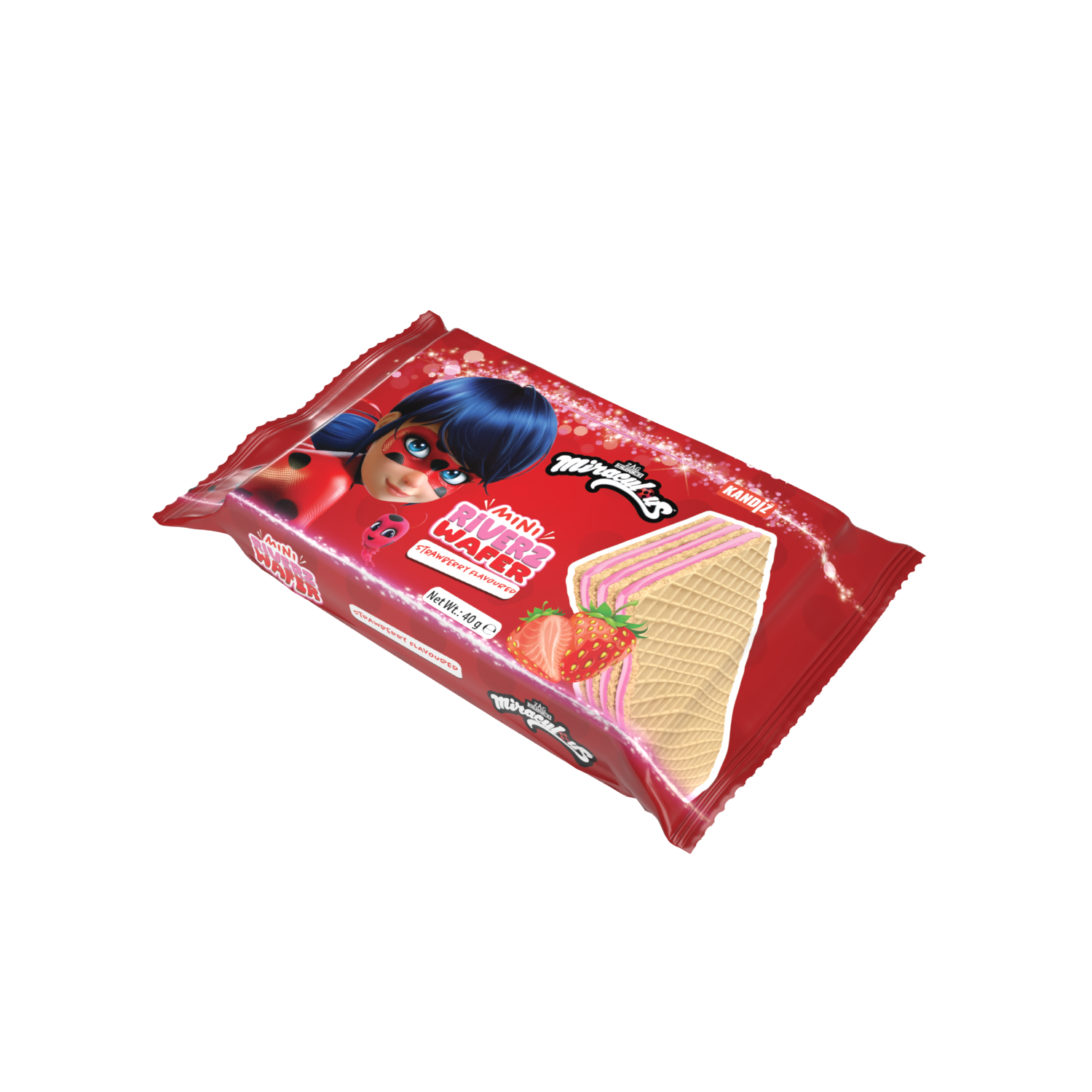Ladybug Waffeln Erdbeere 40g