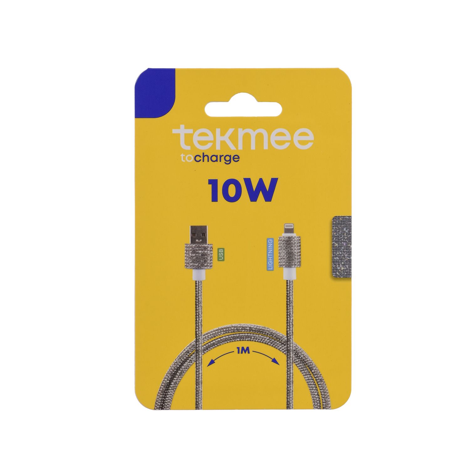 10W 1M USB- LIGHTNING SHINY CABLE