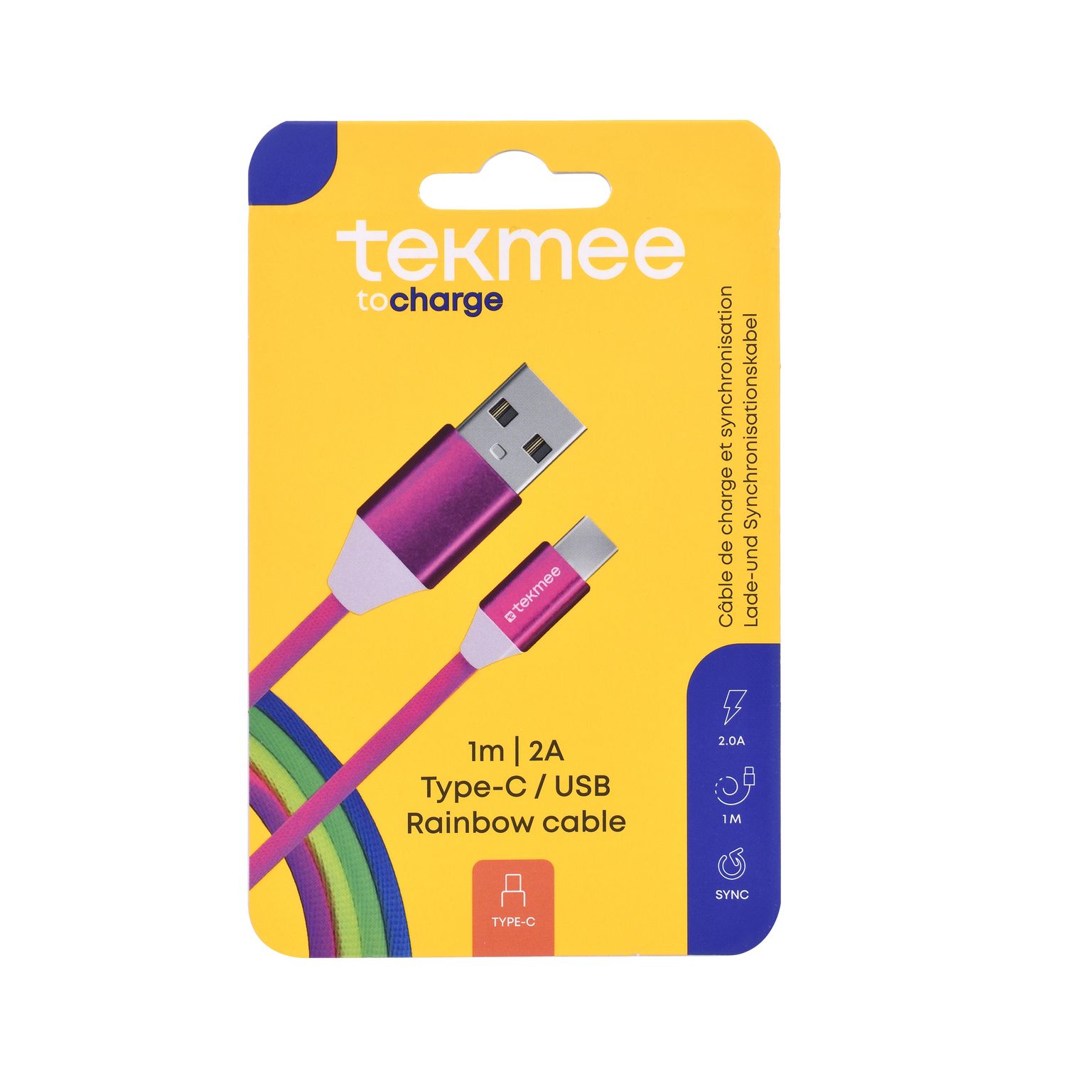 1M USB Type-C Rainbow Cable