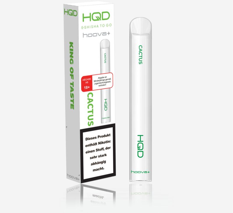 HQD Hoova + Vapes mit Nikotin Cactus
