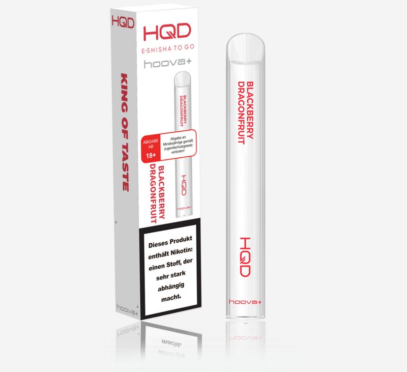 HQD Hoova + Vapes mit Nikotin Blackberry Dragonfruit
