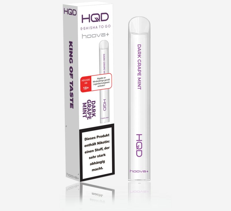 HQD Hoova + Vapes mit Nikotin Dark Grape Mint