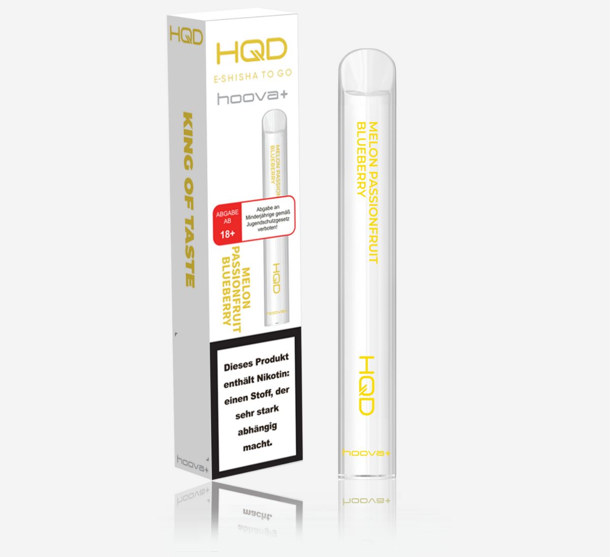 HQD Hoova + Vapes mit Nikotin Melon Passionfruit Blueberry