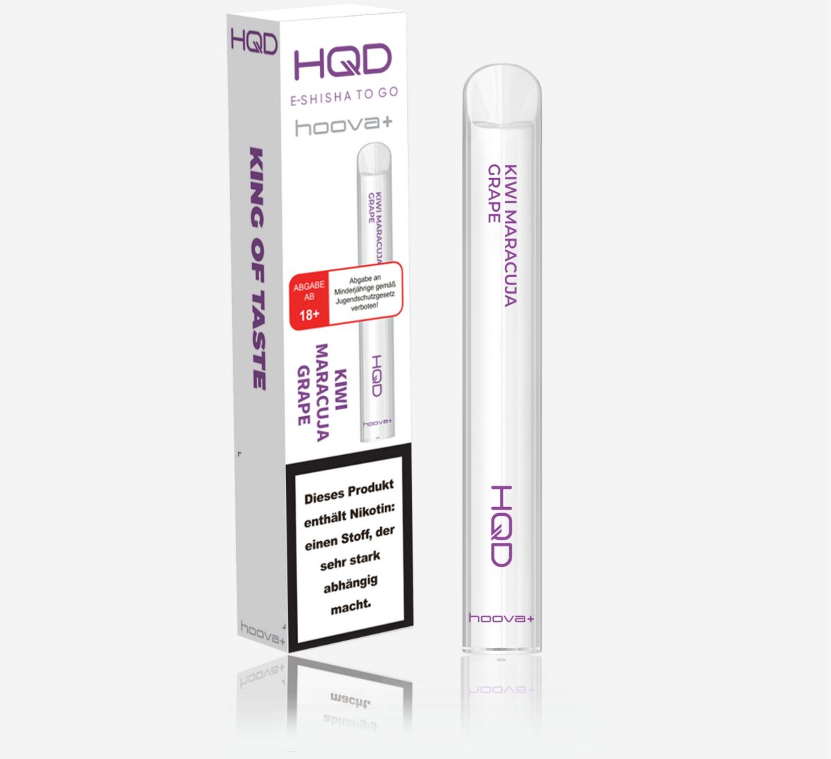HQD Hoova + Vapes mit Nikotin Kiwi Maracuja Grape