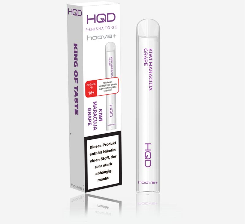 HQD Hoova + Vapes mit Nikotin Kiwi Maracuja Grape