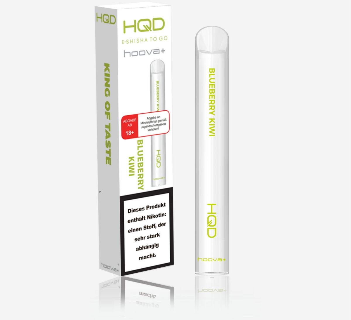 HQD Hoova + Vapes mit Nikotin Blueberry &amp; Kiwi