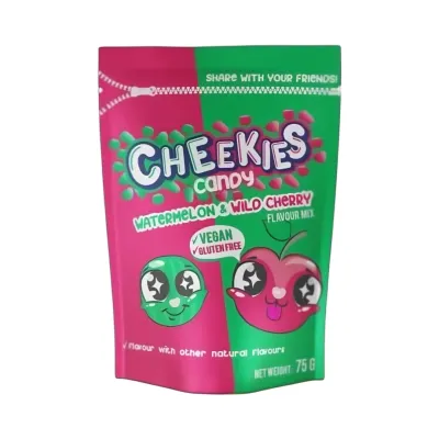 Cheekies Candy Watermelon & White Cherry 75g Cheekies Candy Watermelon & White Cherry 75g