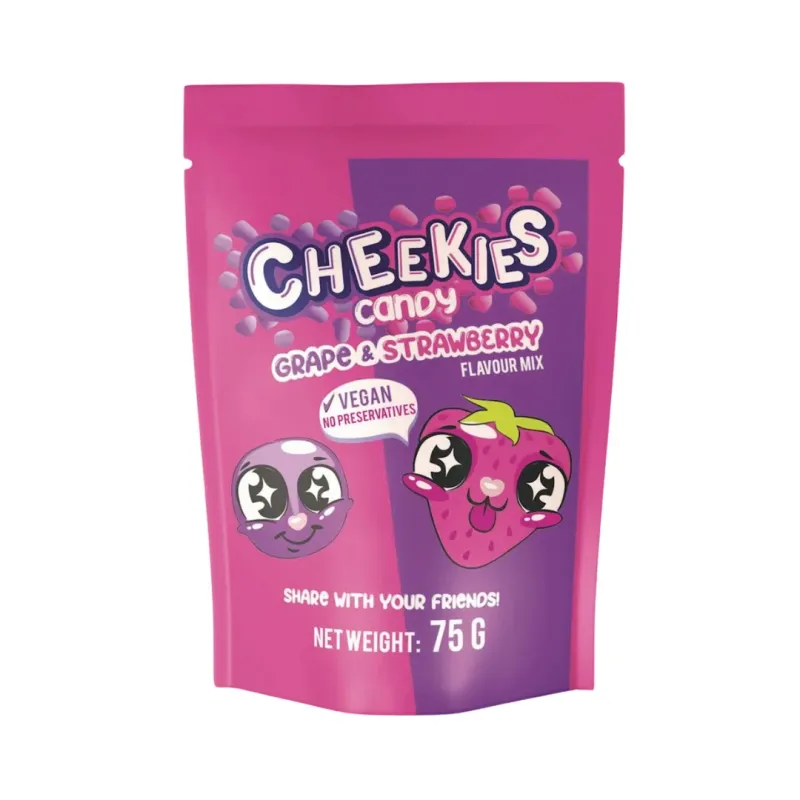 Cheekies Candy Grape &amp; Strawberry 75g