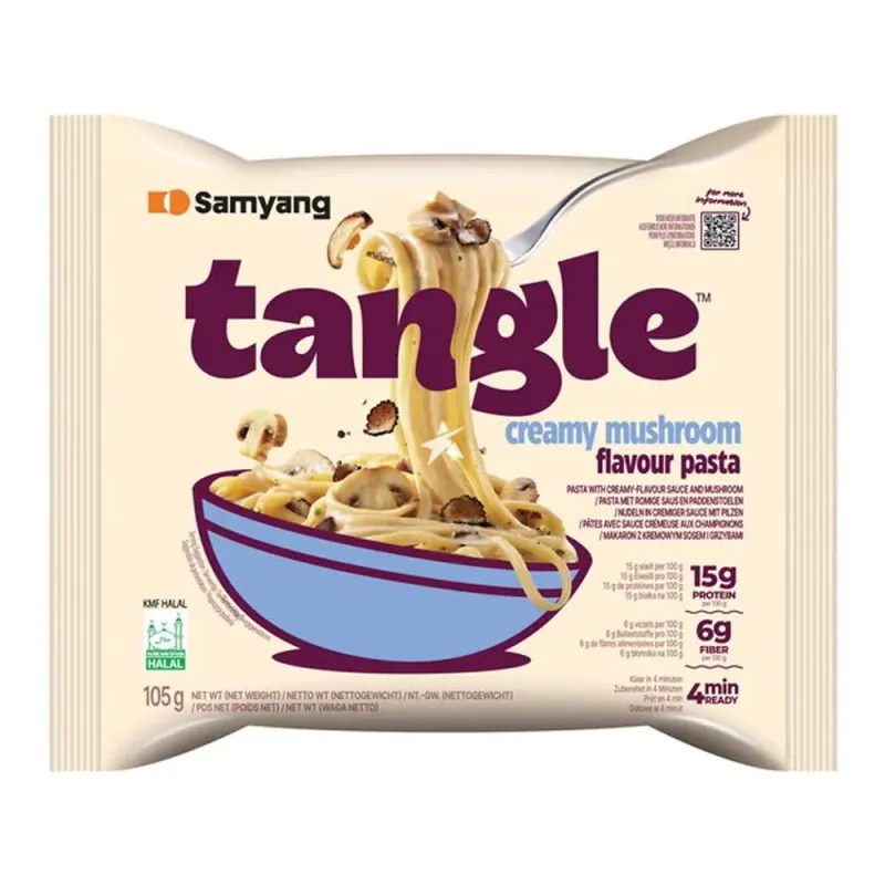 Samyang tangle creamy mushroom flavour pasta