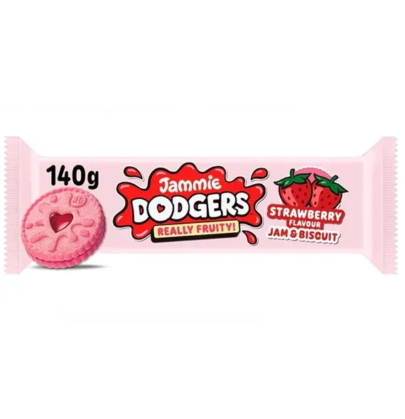 Jammie Dodgers Really Fruity Strawberry Flavour Biscuits 140g