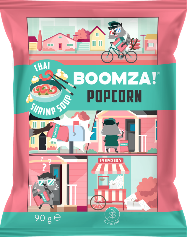 Popcorn with Thai Shrimp soup