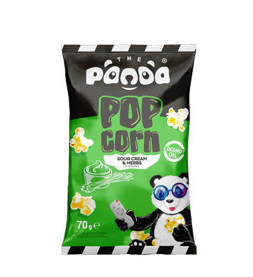 Popcorn with Sour cream and herbs flavour, 70g Popcorn with Sour cream and herbs flavour, 70g