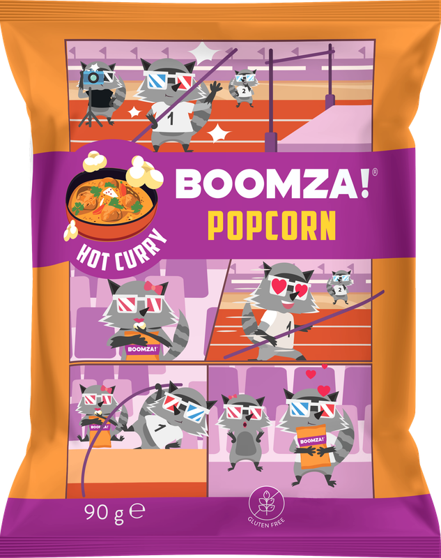 Popcorn with Hot curry flavour