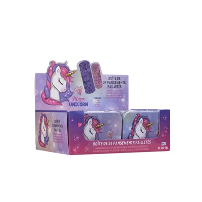 Unicorn Glitter Pflaster in Metallbox