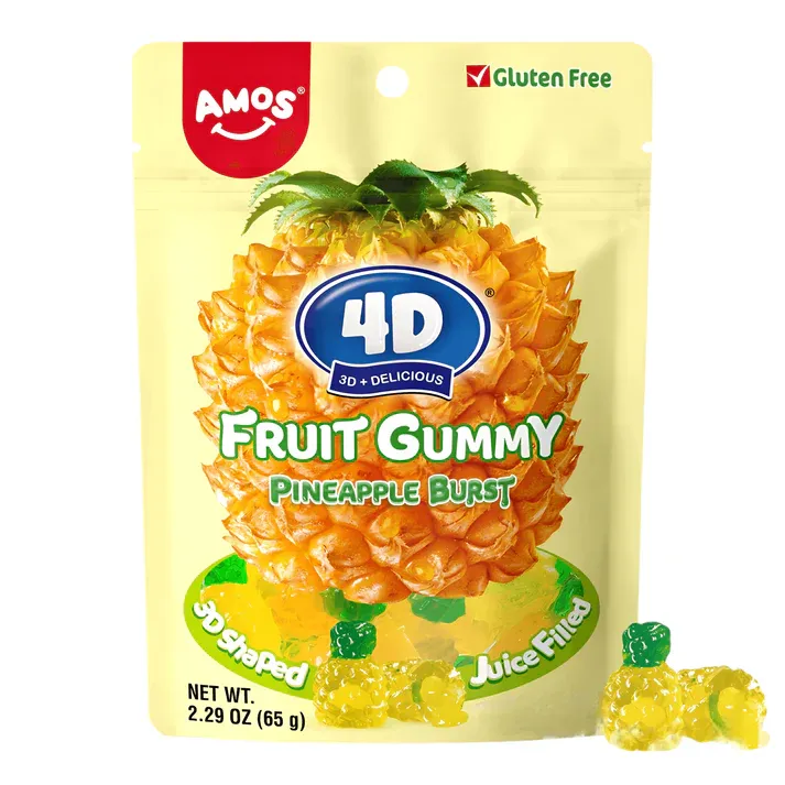 Amos 4D Pineapple Burst Fruit Gummy