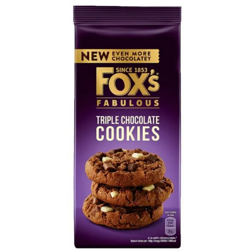 Fox&#39;s Triple Chocolate Cookies, Kekse mit dreifach Schokoladenstückchen