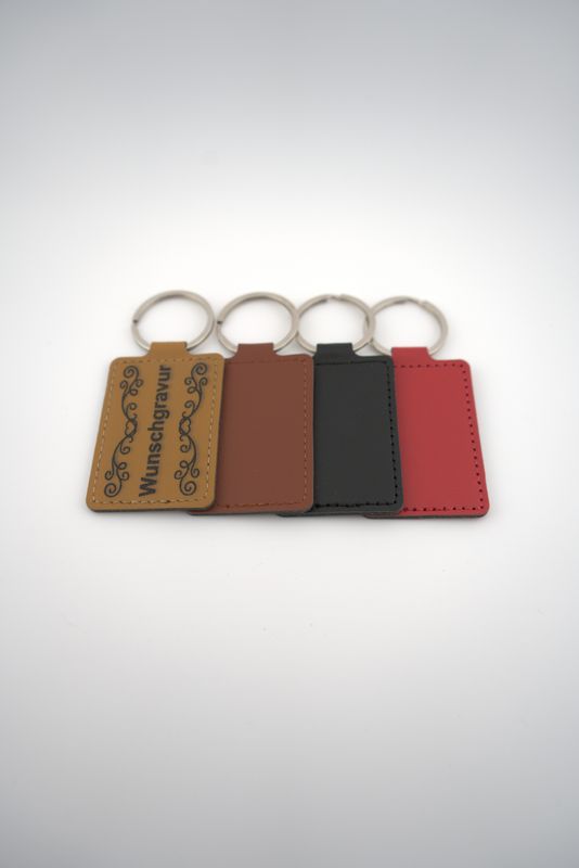 Schlüsselanhänger aus PU-Leder - personalisierbar
