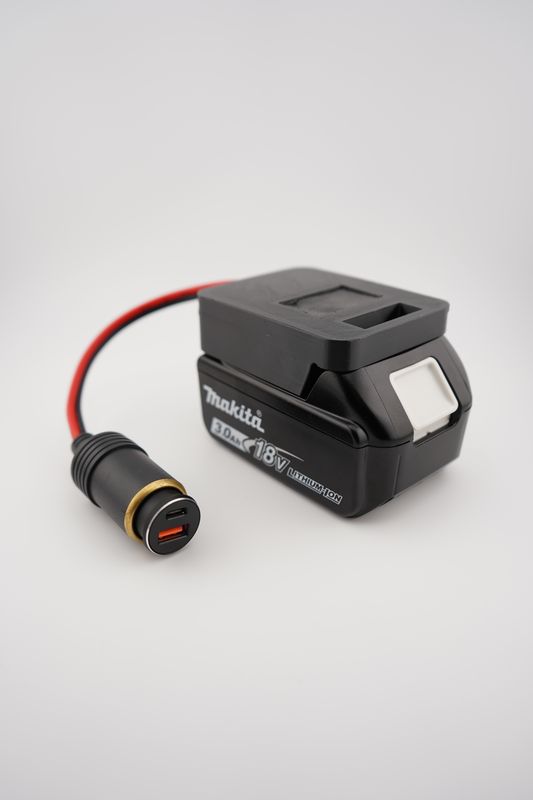 Makita 18V Akku-Adapter, KFZ-Buchse, mit/ohne USB A/C Adapter , Made in Germany