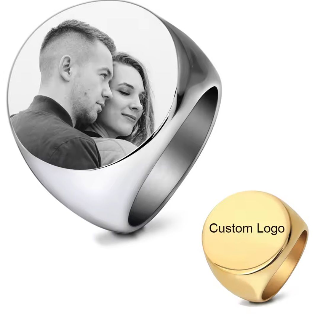 Engraved Photo Ring