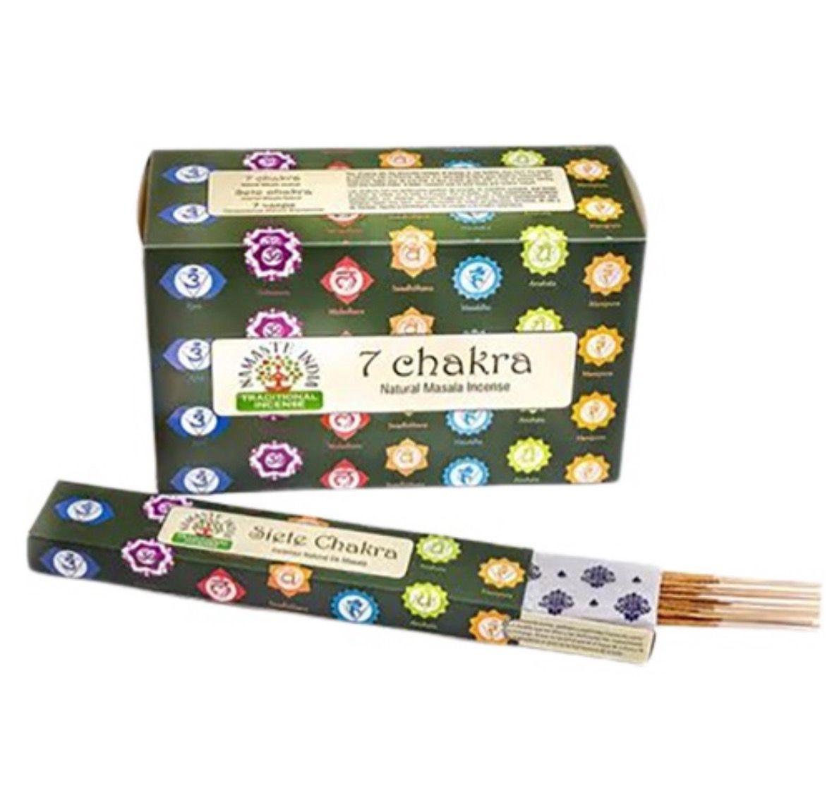 SIETE CHAKRA INCIENSO NATURAL DE MASALA