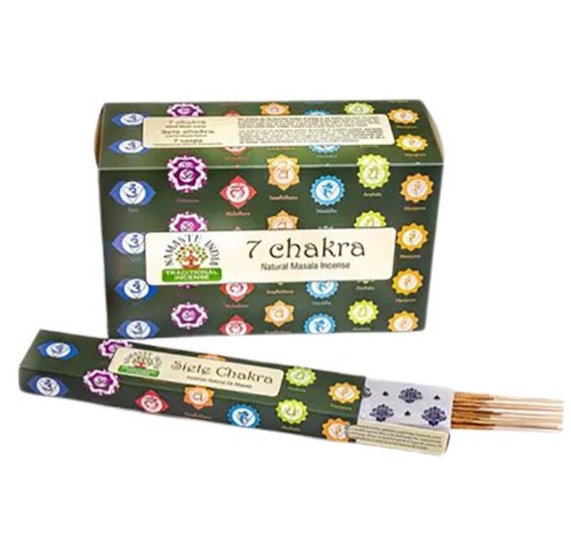 SIETE CHAKRA INCIENSO NATURAL DE MASALA