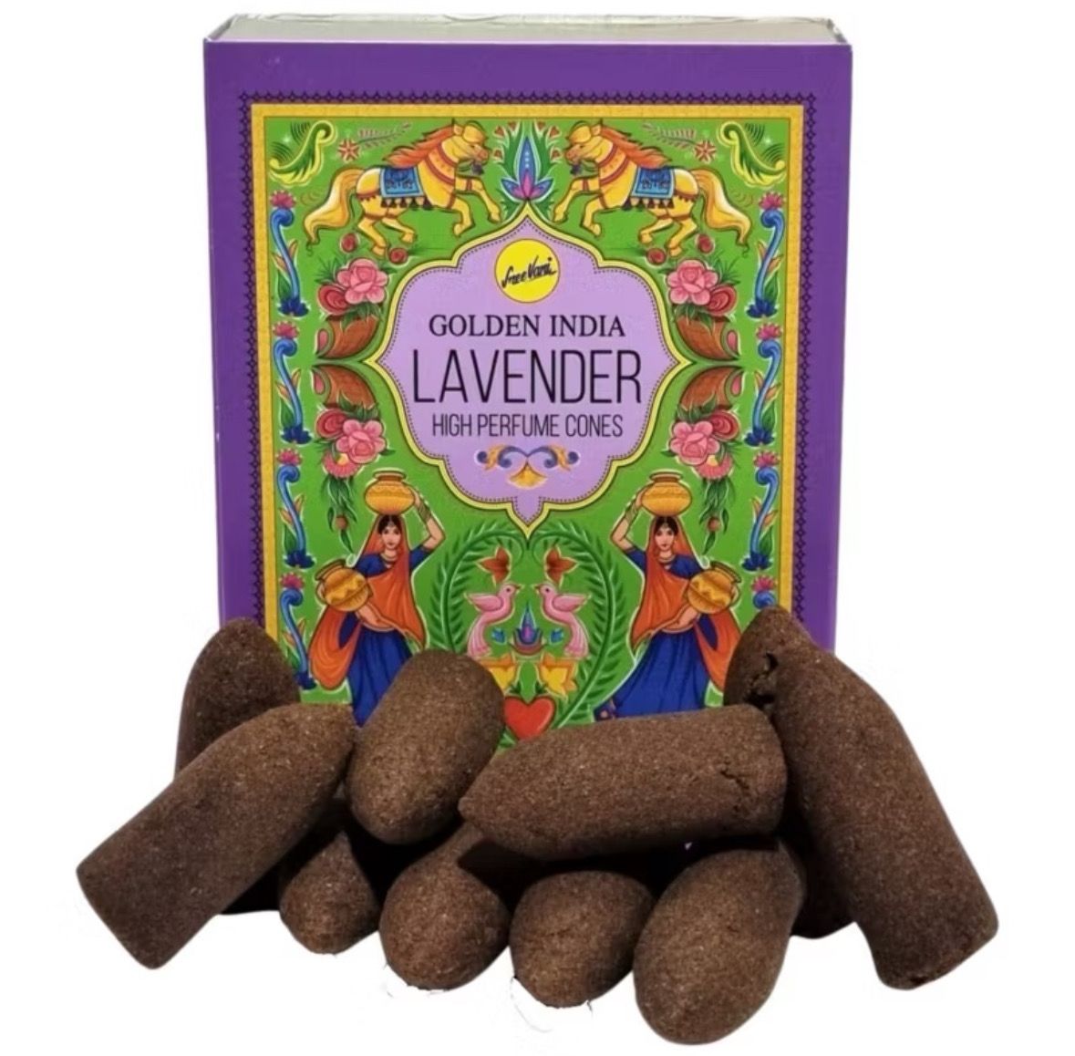 LAVENDER INCIENSO GOLDEN INDIA CONOS