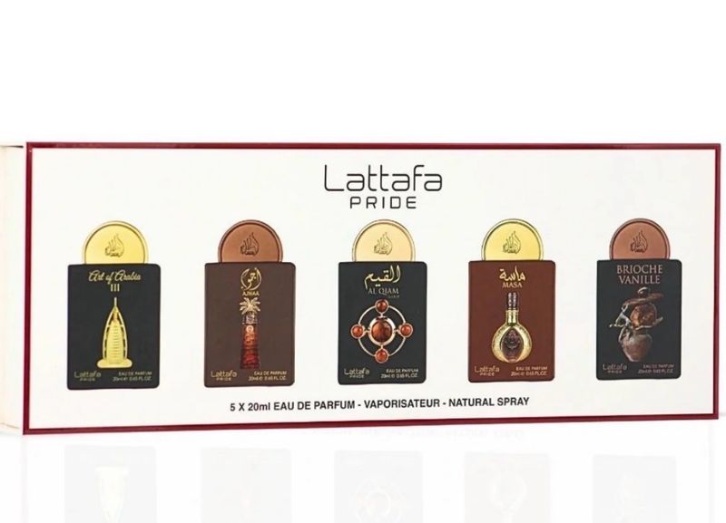 PACK LATTAFA PRIDE (ART OF ARABIA/AJWAA/AL QIAM GOLD/ MASA/BRIOCHE VANILLE)