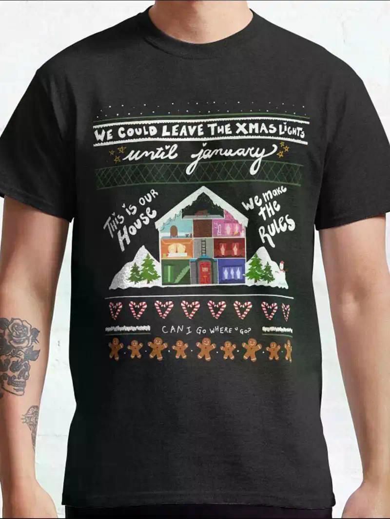 Swiftie-Inspired Classic Cotton T-Shirt for Men - Casual Round Neck, Short Sleeve Tee with Unique Christmas Design - Perfect Gift for Swifties