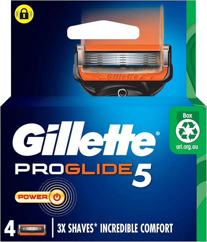 Gillette Fusion ProGlide Power Razor Blades, 4 Count